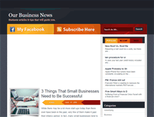 Tablet Screenshot of ourbusinessnews.com